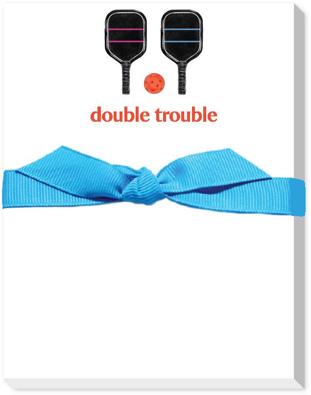 PICKLEBALL DOUBLE TROUBLE NOTEPAD